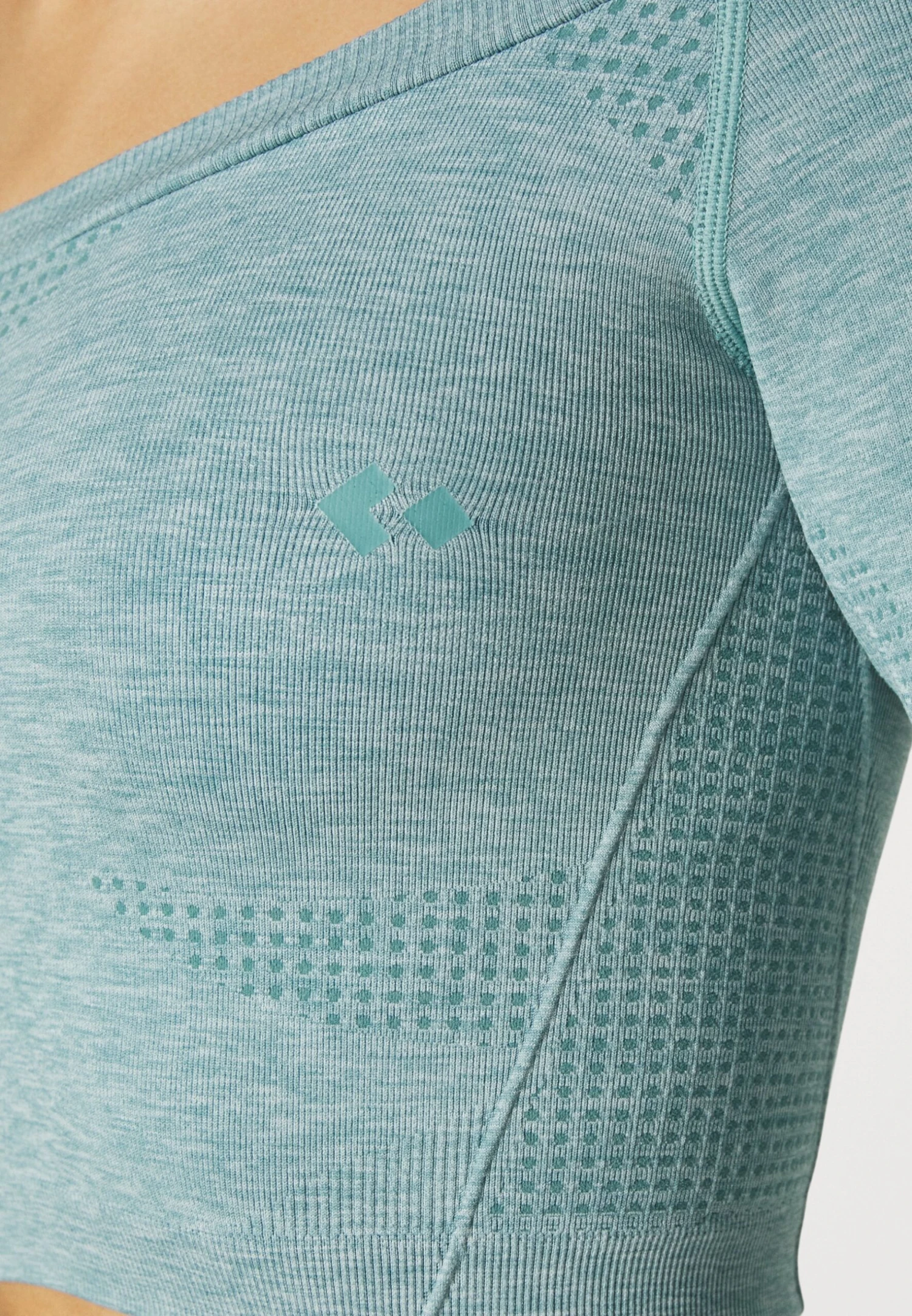 Seamless Cropped Longsleeve - T-Shirt À Manches Longues - Blue-Grey – Image 5