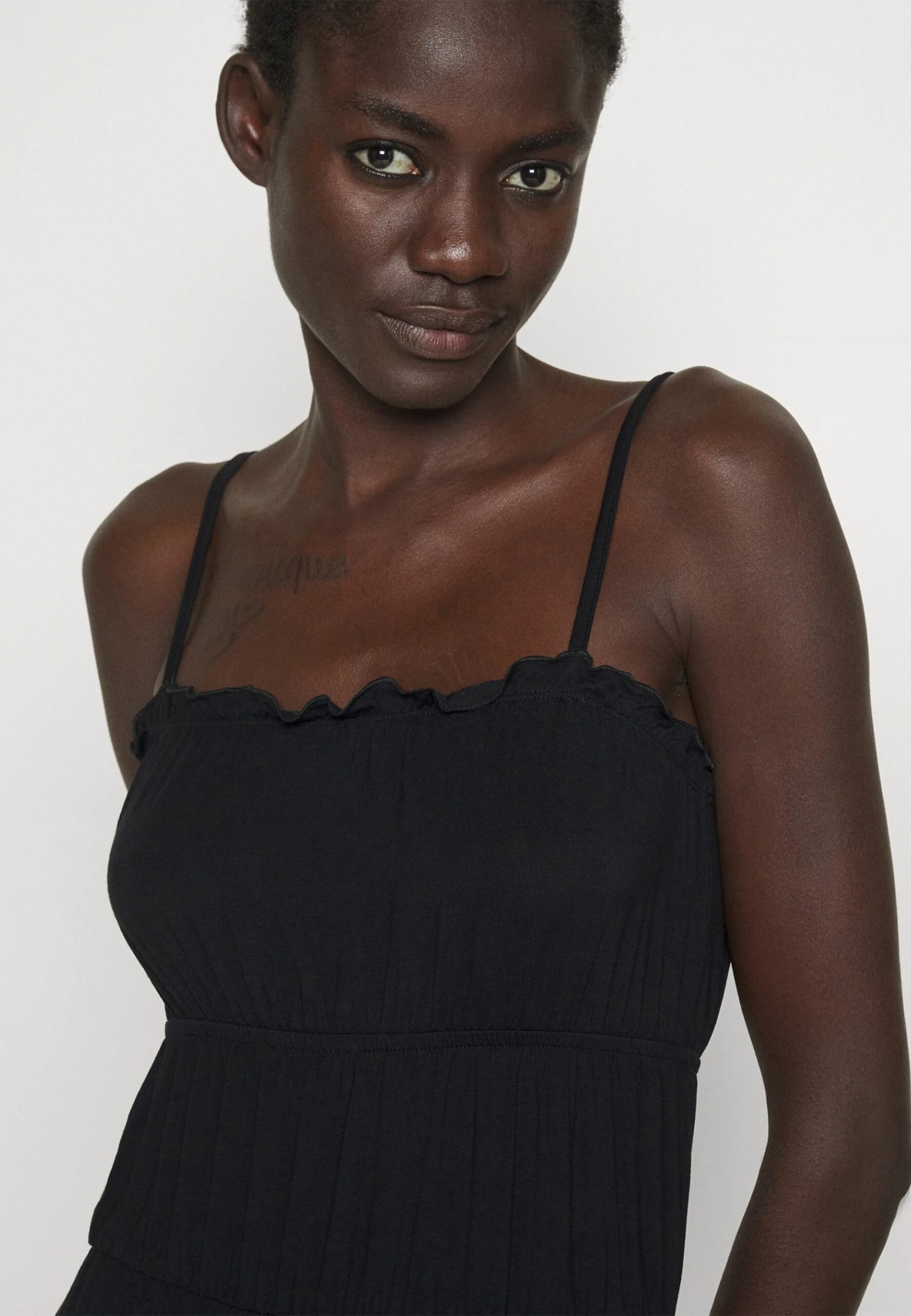 Dress With Tiered Skirt - Robe Longue - 802 - Black â Image 6