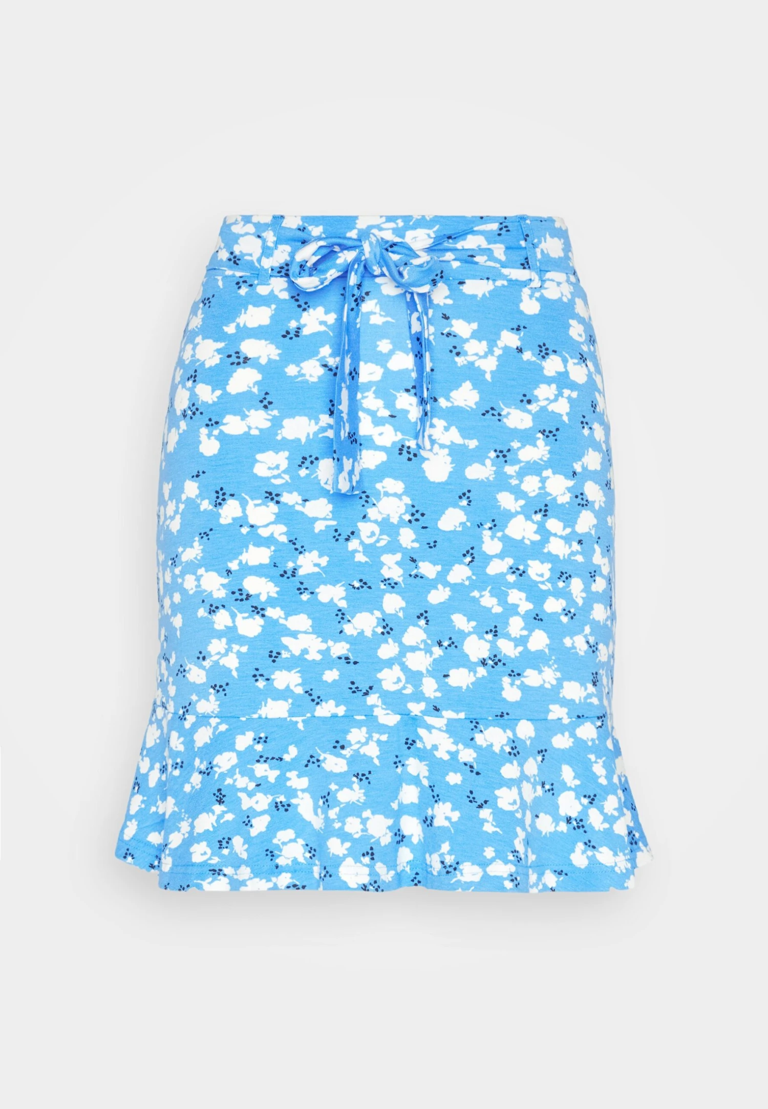 Even&Odd Mini Skirt With Volant - Jupe Trapèze - Light Blue/White – Image 5